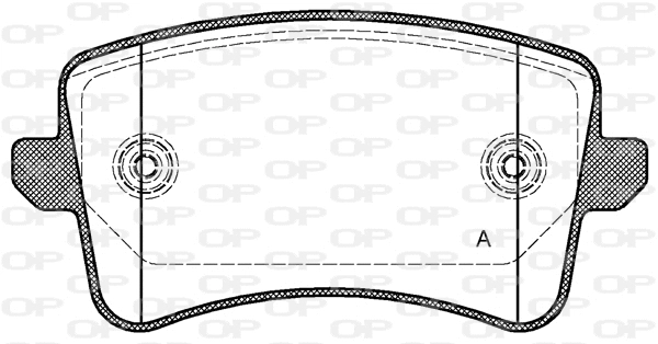 Kit de plaquettes de frein, frein à disque OPEN PARTS BPA1343.00