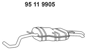 Silencieux arrière EBERSPÄCHER 95 11 9905