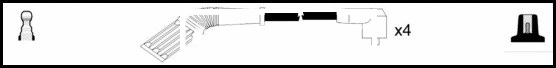 Kit de câbles d'allumage LEMARK HOES722
