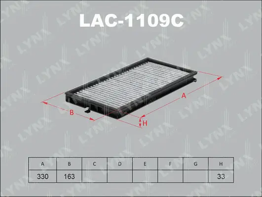 Filtre, air de l'habitacle LYNXAUTO LAC-1109C