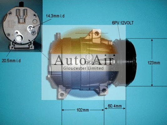 Compresseur, climatisation AUTO AIR GLOUCESTER 14-1101R
