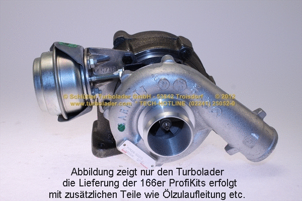 Turbocompresseur, suralimentation SCHLÜTTER TURBOLADER 166-00385