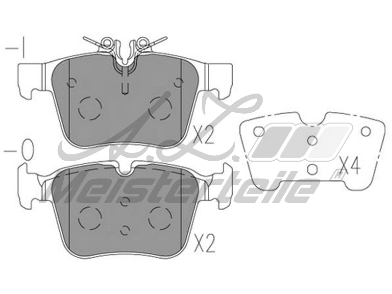 Kit de plaquettes de frein, frein à disque A.Z. Meisterteile AZMT-44-022-1716