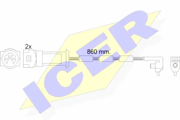 Contact d'avertissement, usure des plaquettes de frein ICER 610450 E C
