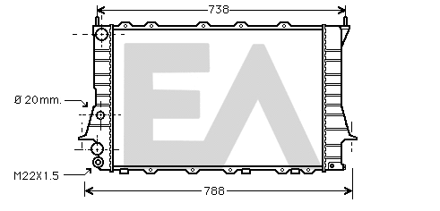 Radiateur, refroidissement du moteur EACLIMA 31R02074