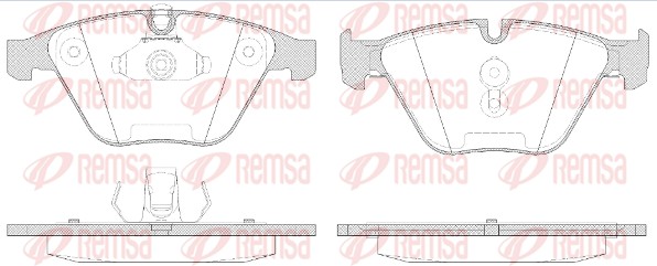 Kit de plaquettes de frein, frein à disque REMSA 0857.50