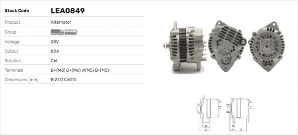 Alternateur LUSA LEA0849