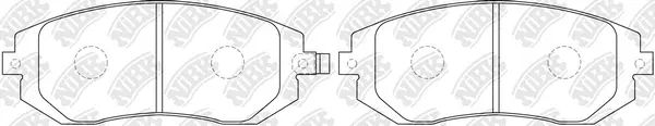 Kit de plaquettes de frein, frein à disque NiBK PN7460
