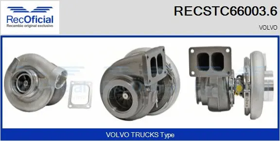 Turbocompresseur, suralimentation RECOFICIAL RECSTC66003.6
