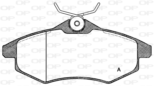Kit de plaquettes de frein, frein à disque OPEN PARTS BPA0881.00