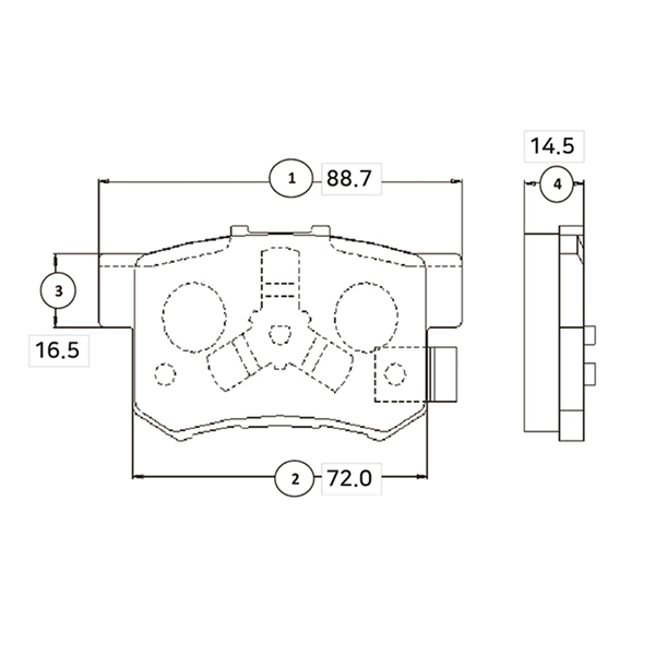 Kit de plaquettes de frein, frein à disque CTR GK0339