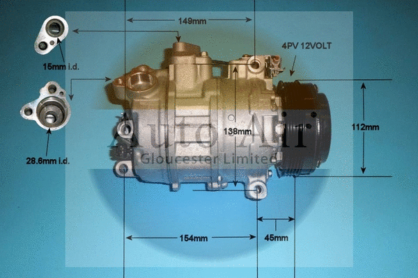 Compresseur, climatisation AUTO AIR GLOUCESTER 14-9767P