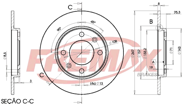 Disque de frein FREMAX BD-4247