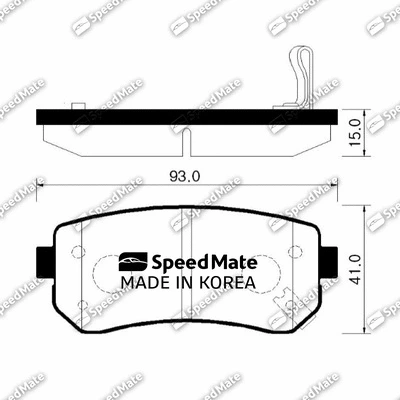 Kit de plaquettes de frein, frein à disque SpeedMate SM-BPH034