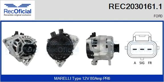Alternateur RECOFICIAL REC2030161.1