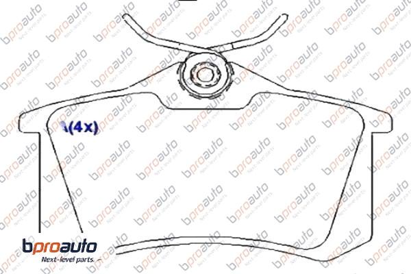 Kit de plaquettes de frein, frein à disque BPROAUTO 1BP31102AA