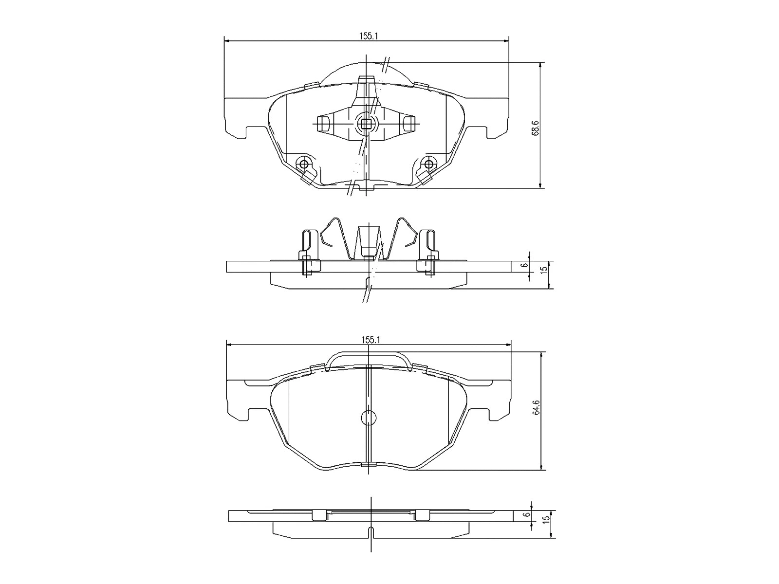 Kit de plaquettes de frein, frein à disque A.Z. Meisterteile AZMT-44-022-1197