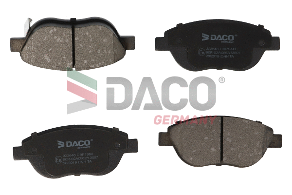 Kit de plaquettes de frein, frein à disque DACO Germany 323646