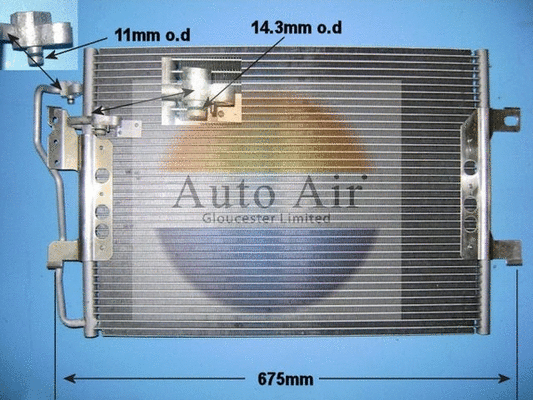 Condenseur, climatisation AUTO AIR GLOUCESTER 16-1212
