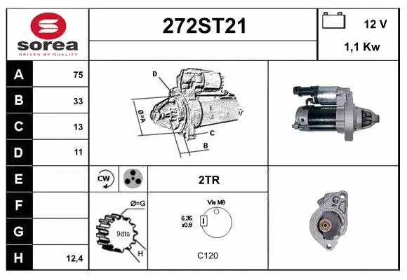 Démarreur STARTCAR 272ST21