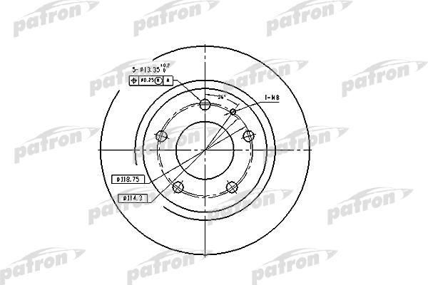 Disque de frein PATRON PBD2705