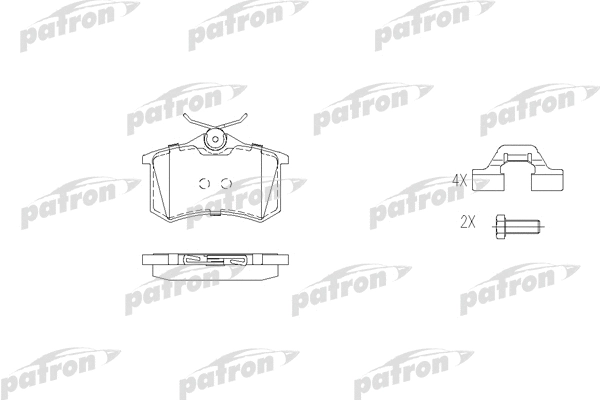 Kit de plaquettes de frein, frein à disque PATRON PBP541