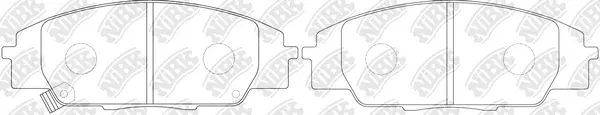 Kit de plaquettes de frein, frein à disque NiBK PN8423