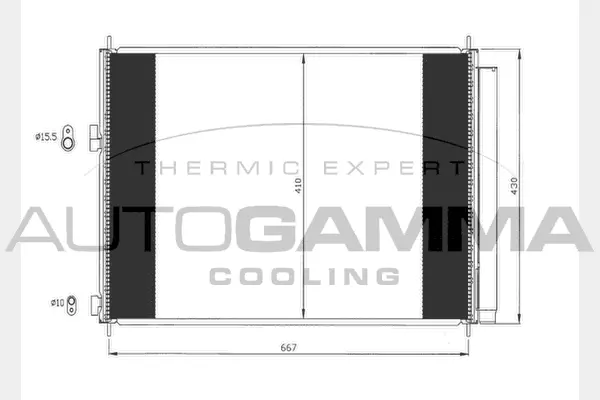 Condenseur, climatisation AUTOGAMMA 104767