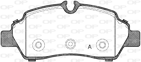 Kit de plaquettes de frein, frein à disque OPEN PARTS BPA1605.00