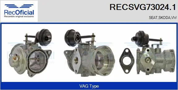 Vanne EGR RECOFICIAL RECSVG73024.1