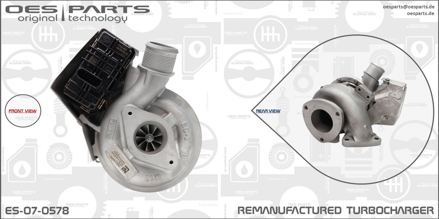 Turbocompresseur, suralimentation OES PARTS ES-07-0578