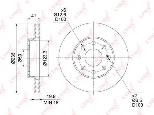 Disque de frein LYNXAUTO BN-1347