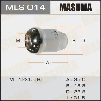 Écrou de roue MASUMA MLS-014