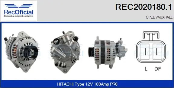 Alternateur RECOFICIAL REC2020180.1