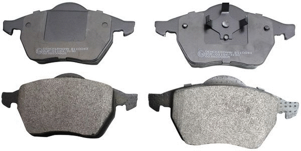 Kit de plaquettes de frein, frein à disque DENCKERMANN B110043