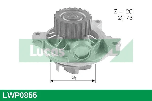 Pompe à eau, refroidissement du moteur LUCAS LWP0855
