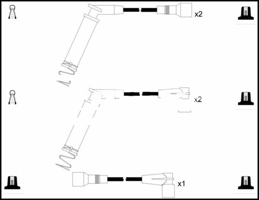 Kit de câbles d'allumage LEMARK HOES1233