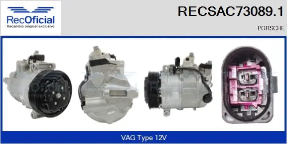 Compresseur, climatisation RECOFICIAL RECSAC73089.1