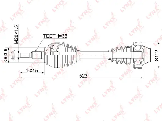 Arbre de transmission LYNXAUTO CD-1167