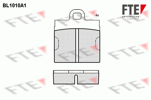Kit de plaquettes de frein, frein à disque FTE 9010004