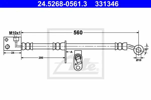 Flexible de frein ATE-APAC 24.5268-0561.3