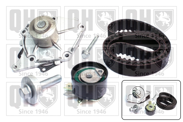 Pompe à eau + kit de courroie crantée QUINTON HAZELL QBPK7640