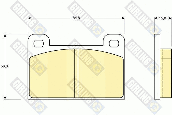 Kit de plaquettes de frein, frein à disque GIRLING 6109399