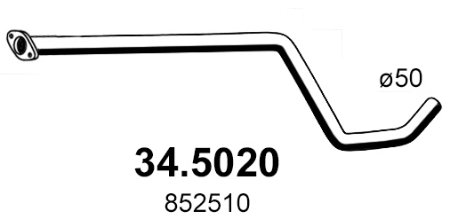 Tuyau d'échappement ASSO 34.5020