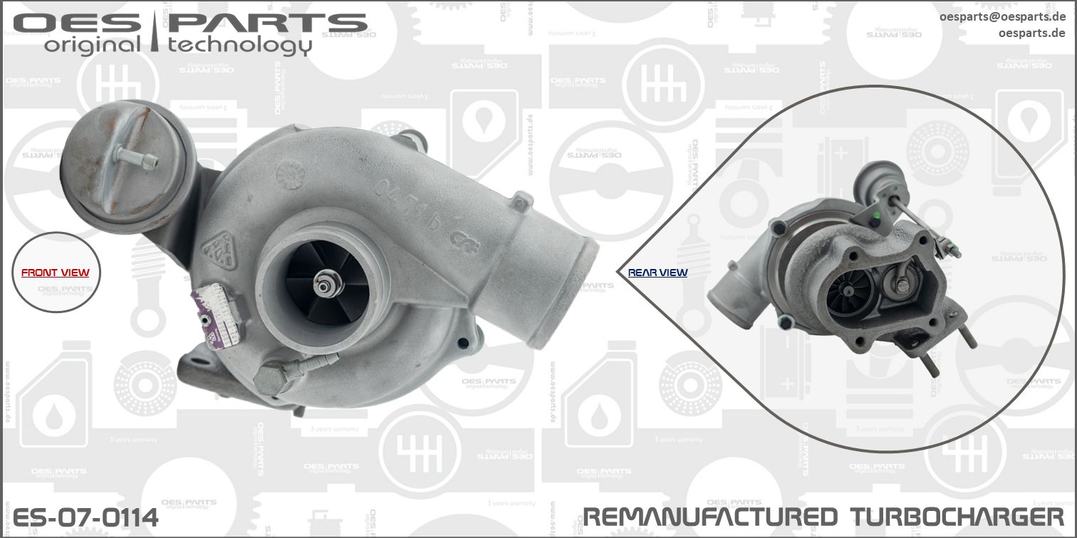 Turbocompresseur, suralimentation OES PARTS ES-07-0114