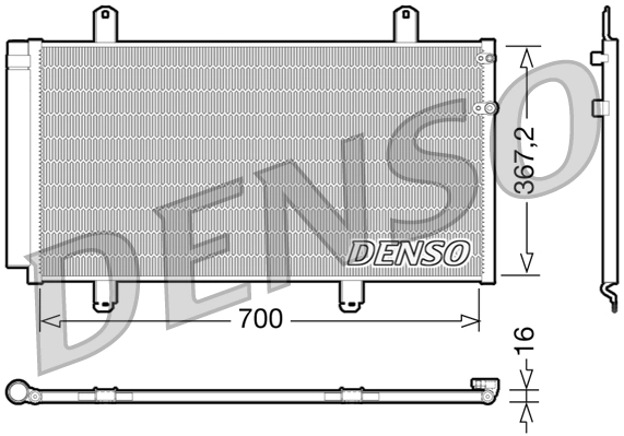 Condenseur, climatisation DENSO DCN51004