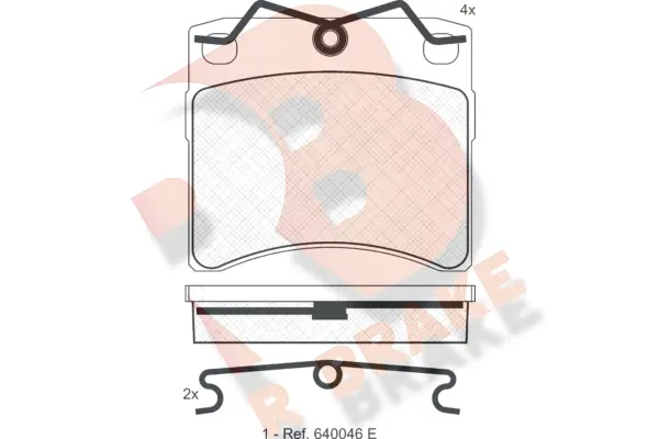 Kit de plaquettes de frein, frein à disque R BRAKE RB0895