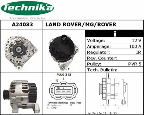 Alternateur Technika A24033