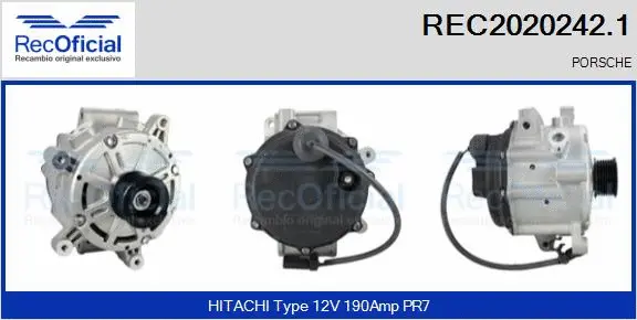 Alternateur RECOFICIAL REC2020242.1
