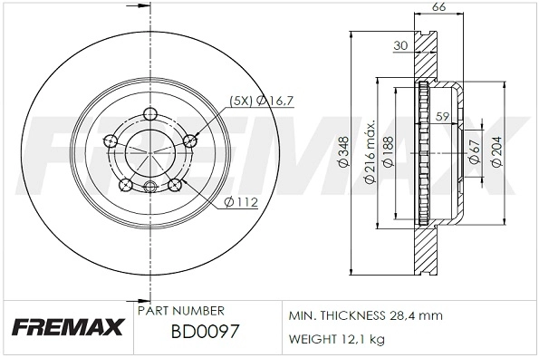 Disque de frein FREMAX BD-0097